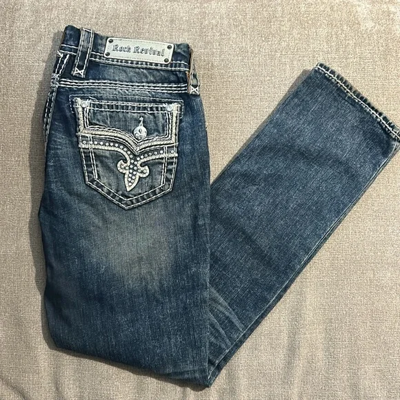 Women’s Rock Revival Straight Leg Jeans size 29 - Picture 1 of 9